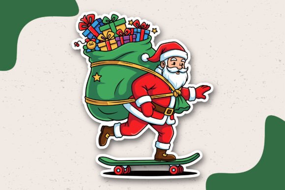 Download Santa Skateboard SVG - Premium Resources
