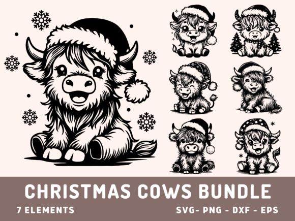 Download Highland Cow Christmas Svg Bundle - Christmas svg bundle Collection