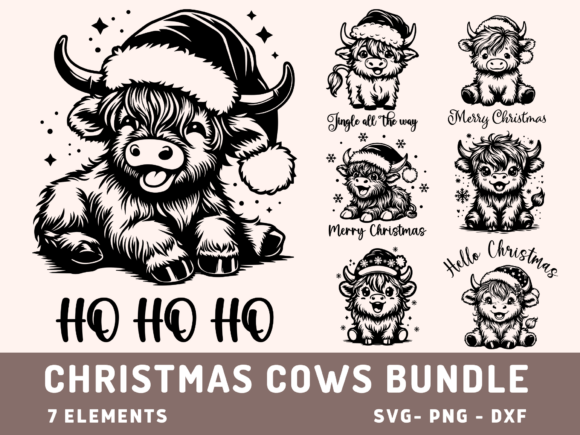 Download Highland Cow Christmas Svg Bundle - Christmas svg bundle Collection