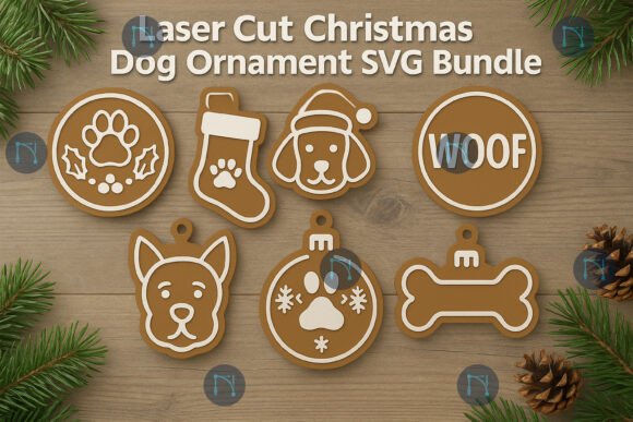 Download Laser Cut Christmas Dog Ornament SVG Bun - Dog ornament svg Collection