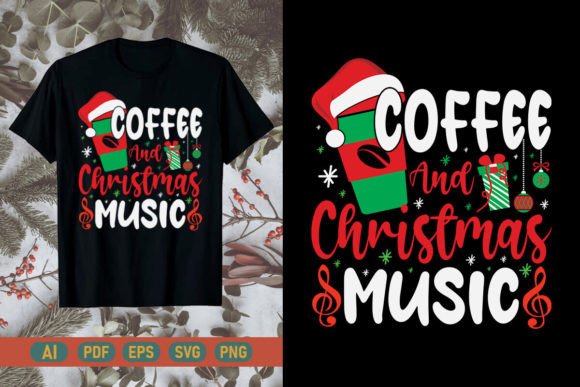 Download Coffee and Christmas Music T-Shirt - Music Collection