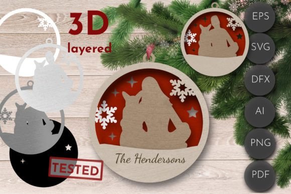 Download Christmas Dog Ornament Svg 3D Layered - Dog ornament svg Collection