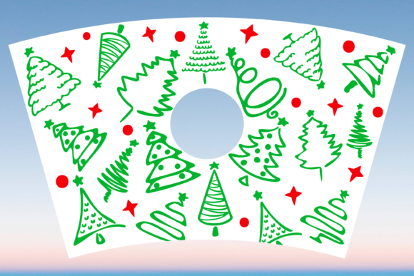 Download Christmas Trees Starbucks Cup Wrap Svg - Premium Resources